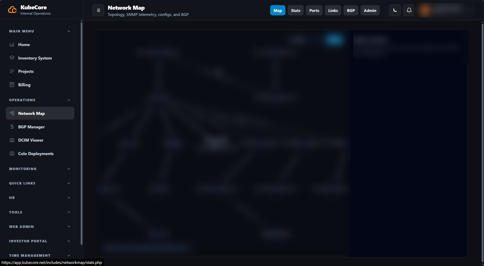 KubeNet interface preview