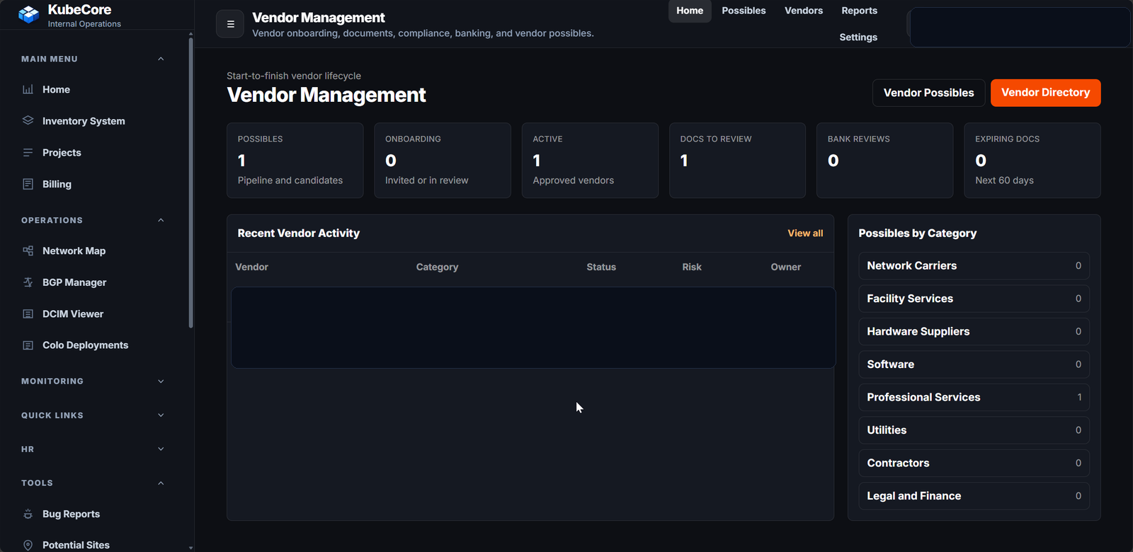 KubeVMS interface preview
